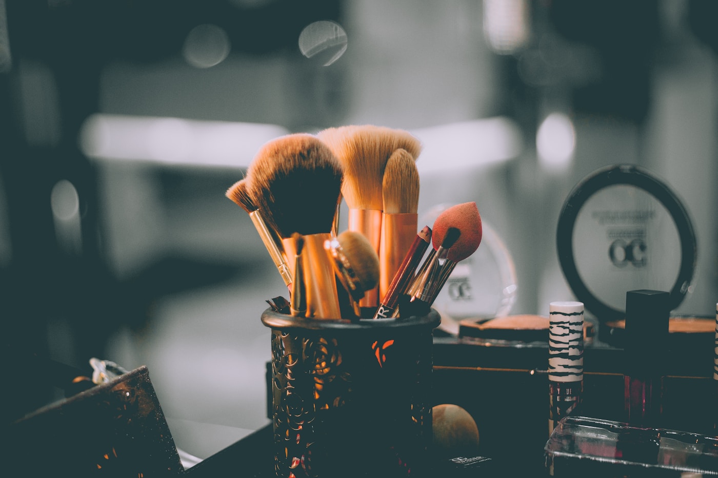 Salon mirror and styling station