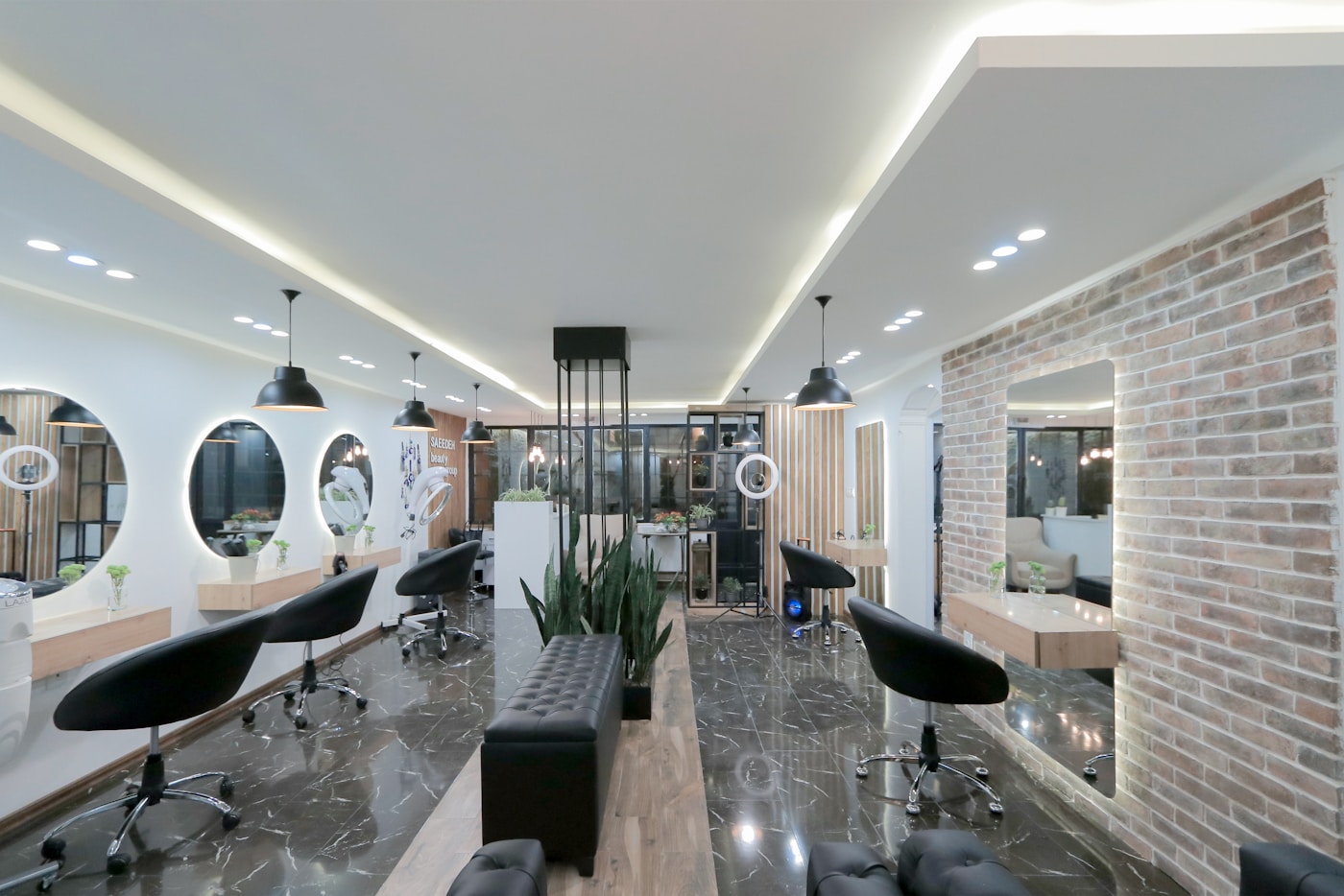 Modern salon retail display